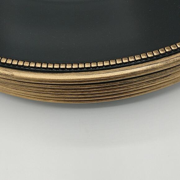 NWT 4 piece Black/Gold Edge Plates 13" - Picture 6 of 7